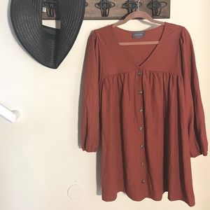 •SOLD• ‘Hudson Gray’ 3/4 sleeve babydoll dress